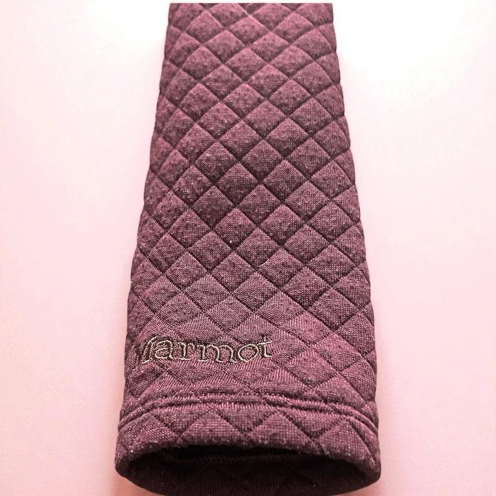 Women's Marmot Annie Quilted Funnel Neck Pullover Plum Purple M - Picture 3 of 8